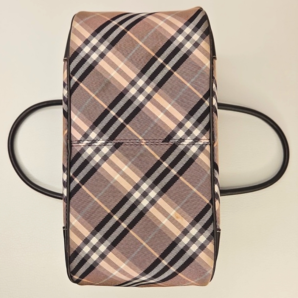 Authentic Burberry Nova Check Plaid Blue Label Handbag - Picture 9 of 15